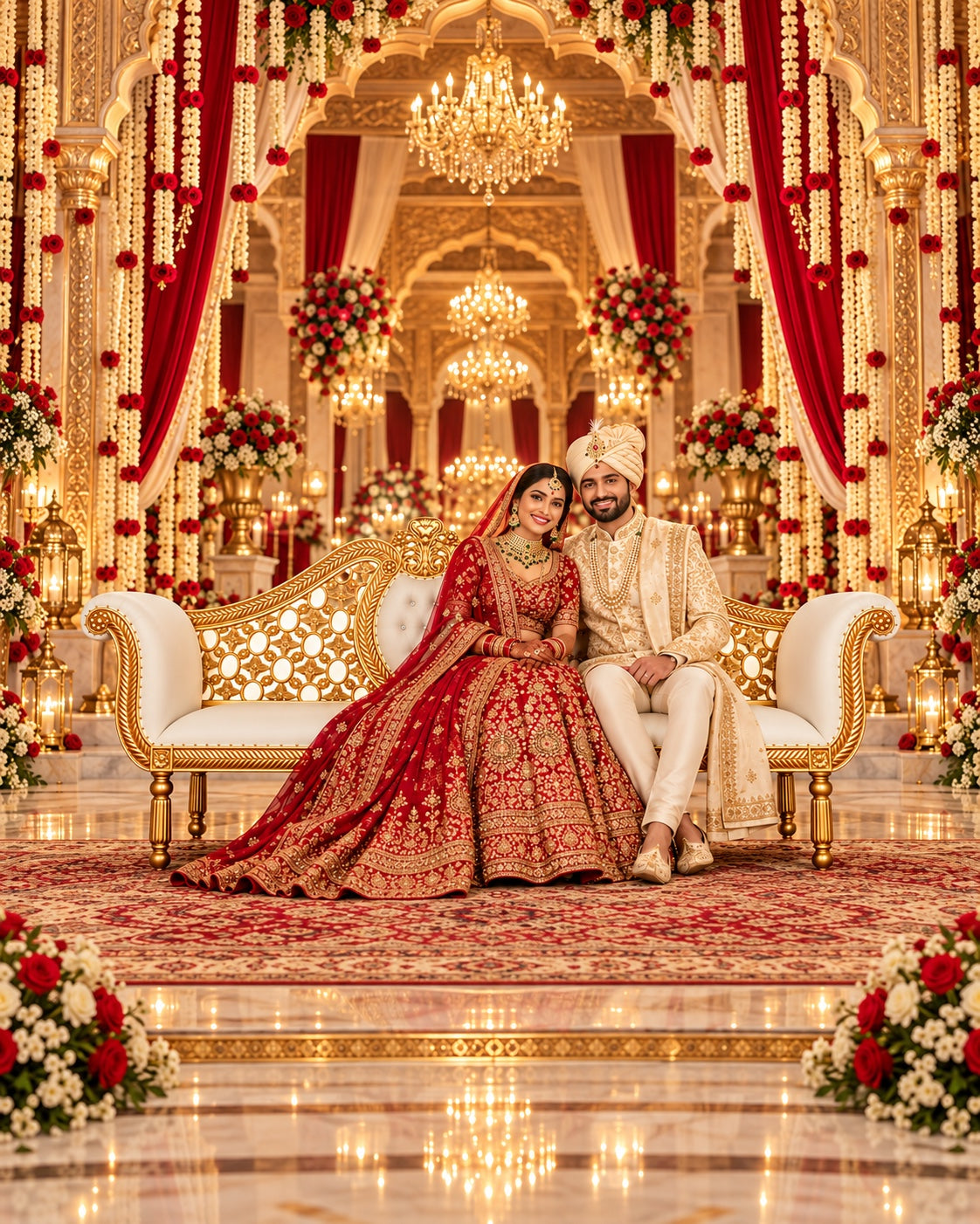 Lauremont seating styled for an Indian wedding