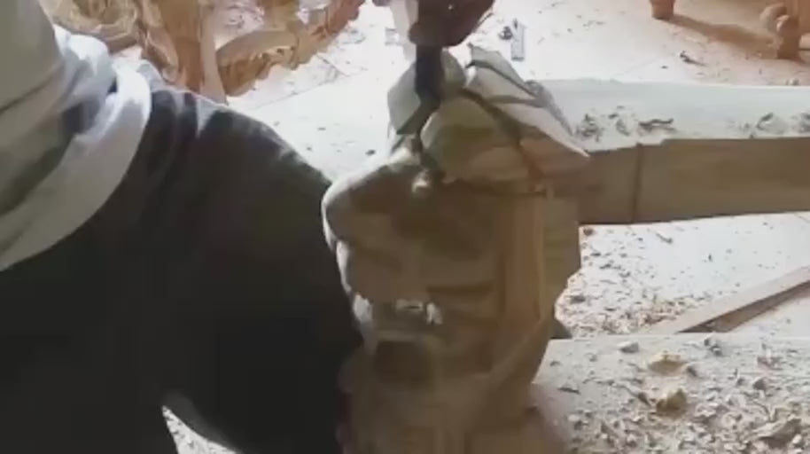 Carving the Lion — A close look at the handwork behind a sculpted lion detail.